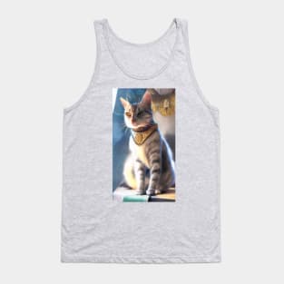 Fantasy cat princess, AI art Tank Top